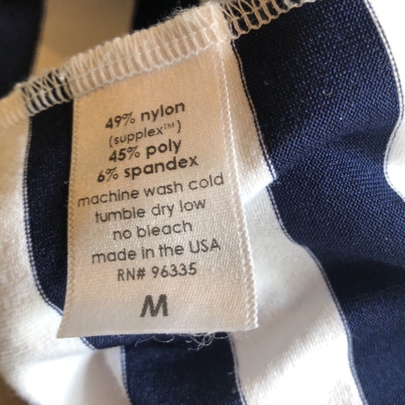 Susana Monaco Blue White Stripe Strapless Dress M - Picture 8 of 9